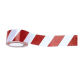 Fita zebrada branco / vermelho 7 cm x 200 mt