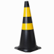 Cone de sinalização 75 cm preto / amarelo